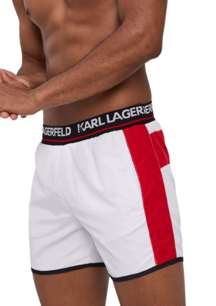 Karl Lagerfeld KL21MBS04 pánske šortky biele