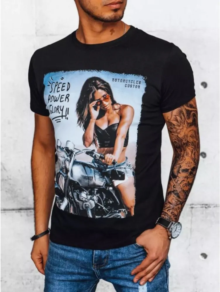 Dstreet pánske triko RX5051 čierne