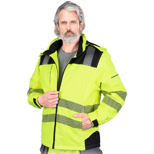 Leber&Hollman VOLTER reflexná zimná bunda žltá