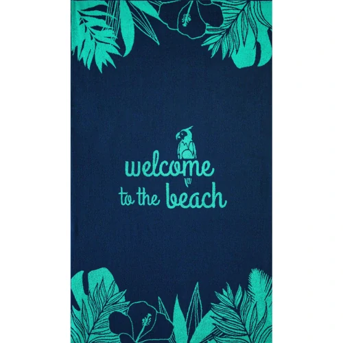 Zwoltex Welcome plážová osuška navy 160x100