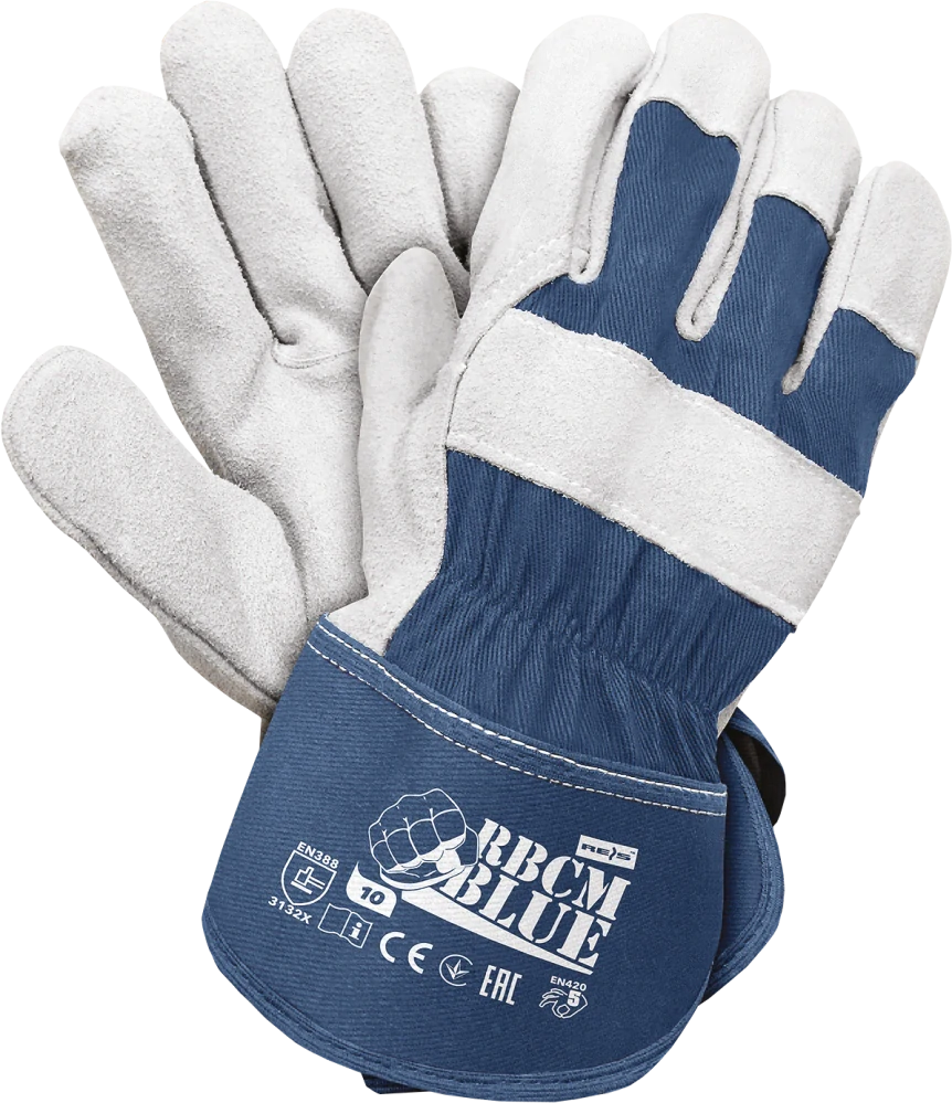 Reis RBCMBLUE vystužené rukavice Blue/Gray 10