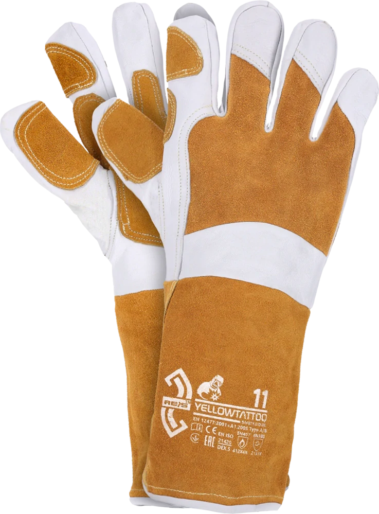 Reis YELLOWTATTOO zváračské rukavice 11