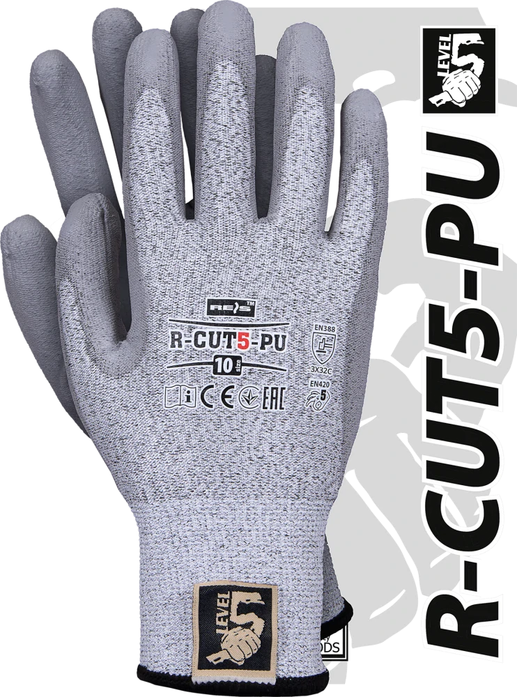 Reis R-CUT5-PU rukavice Grey 7-11