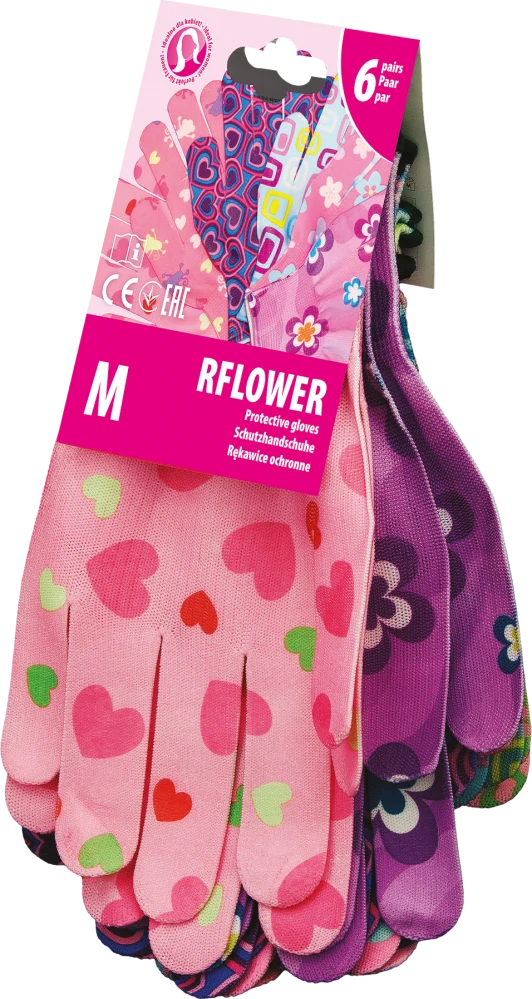 Reis RFLOWER rukavice 6 Pack multicolor S-M