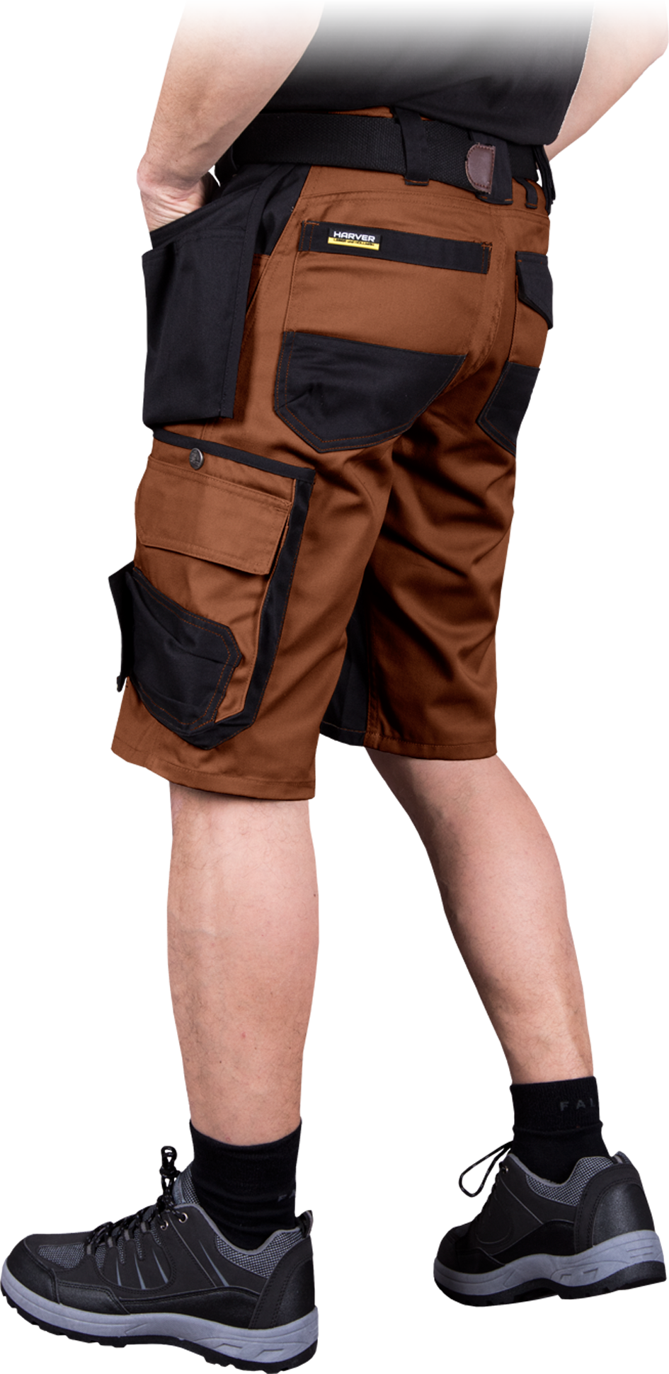 Leber&Hollman HARVER-TS BRB pánske kraťasy Brown/Black S-3XL