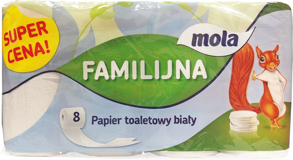Móla FAMILIJNA 2V toaletný papier biely 8 ks