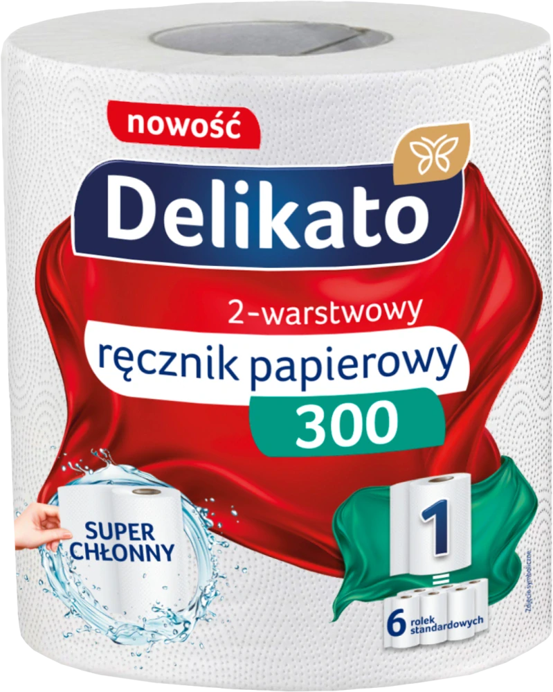 Delikato REC300 MAXI XL 2V papierové utierky biele 300 listov
