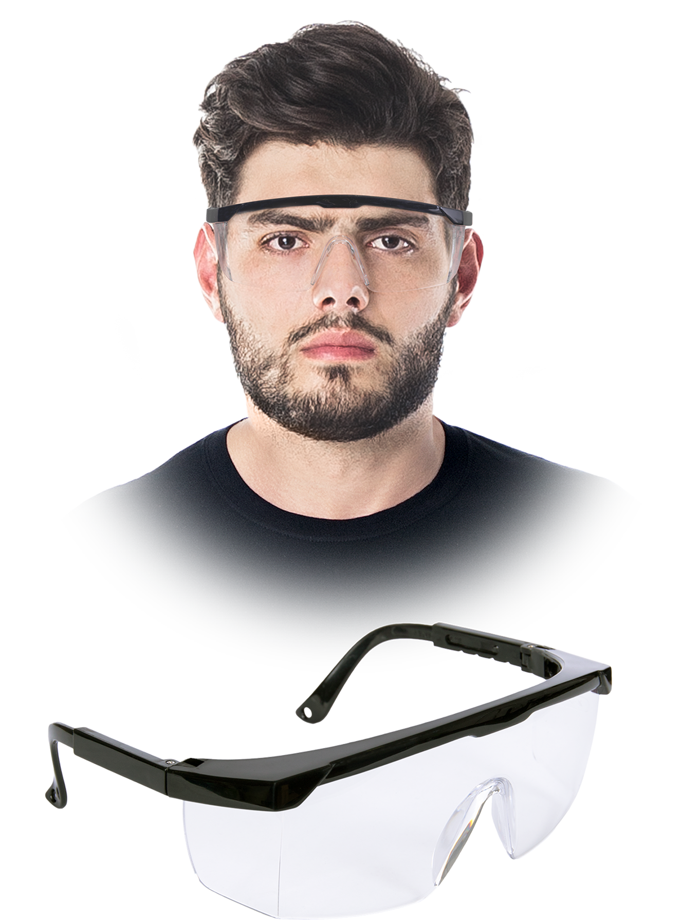 Reis GOG FRAMBER okuliare čierna/číra