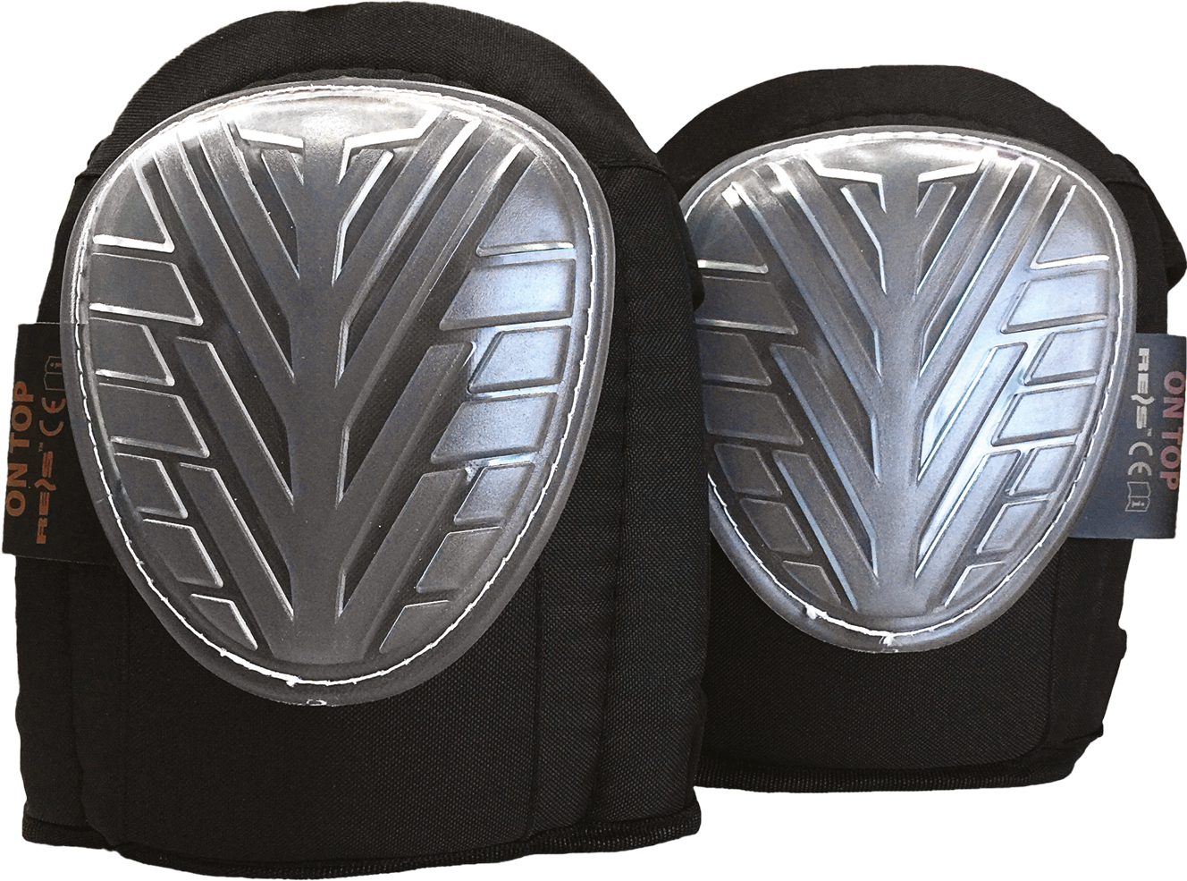 Reis ONTOP gélová ochrana kolien čierna/strieborná