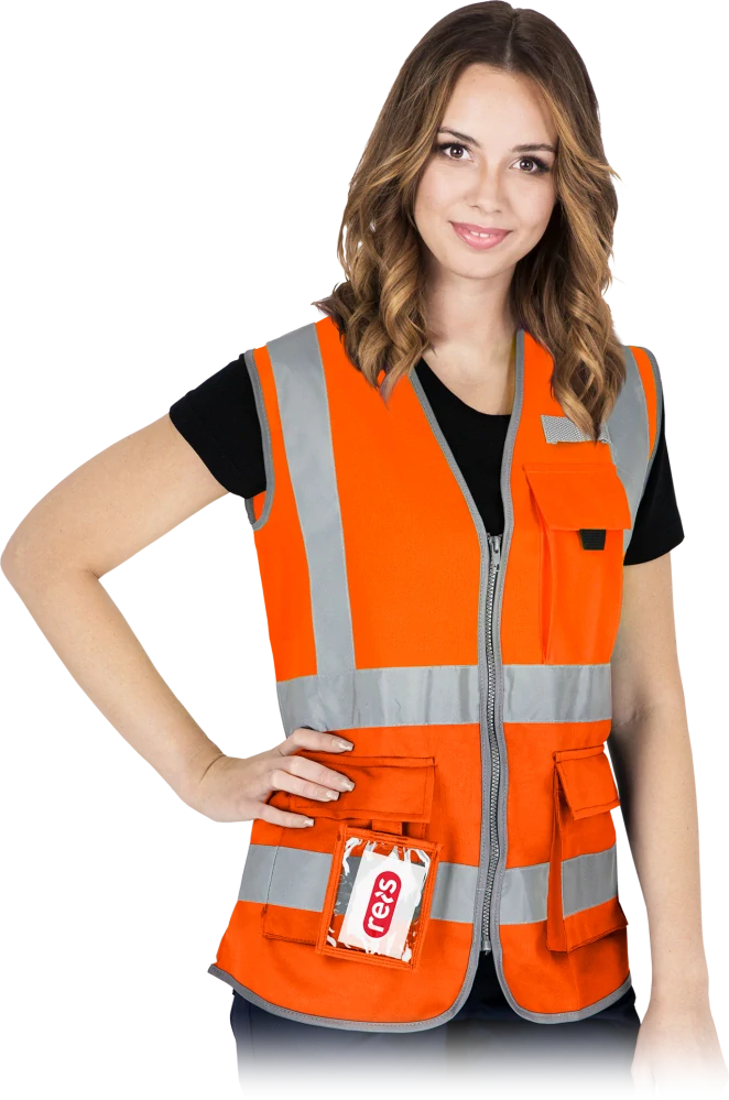 Reis KOS LADY HI-VIS Dámska výstražná vesta oranžová S-3XL
