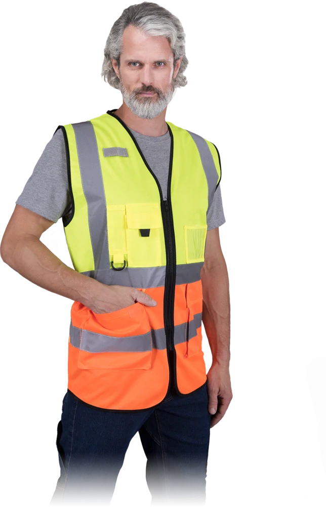 Reis KOS ZIP YP HI-VIS výstražná vesta žltá/oranžová M-5XL