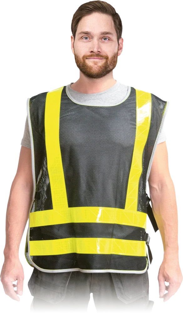 Lubmar KOS ROAD Sieťovaná vesta v tvare plášťa čierna UNI