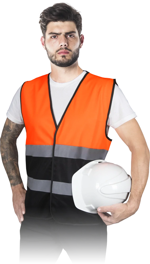 Reis KOS DOUBLE Pánska výstražná vesta 5 Pack Orange/Black M-3XL