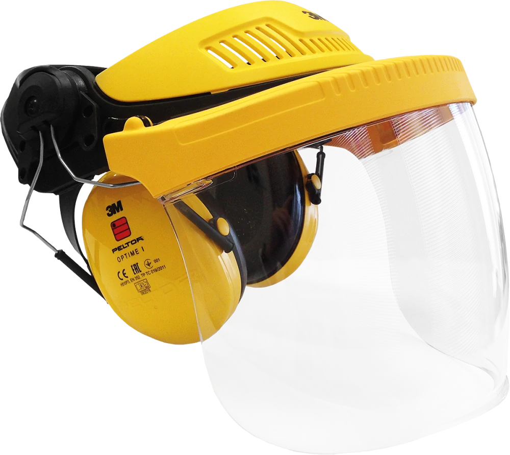 3M KAS Factory set tvárový štít / slúchadlá / hlavový chránič