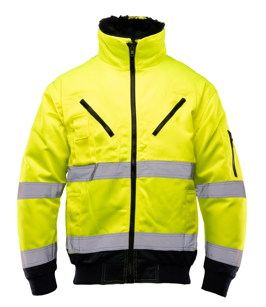 Polstar BOMBER 3V1 HI-VIS reflexná zimná bunda Yellow/Blue