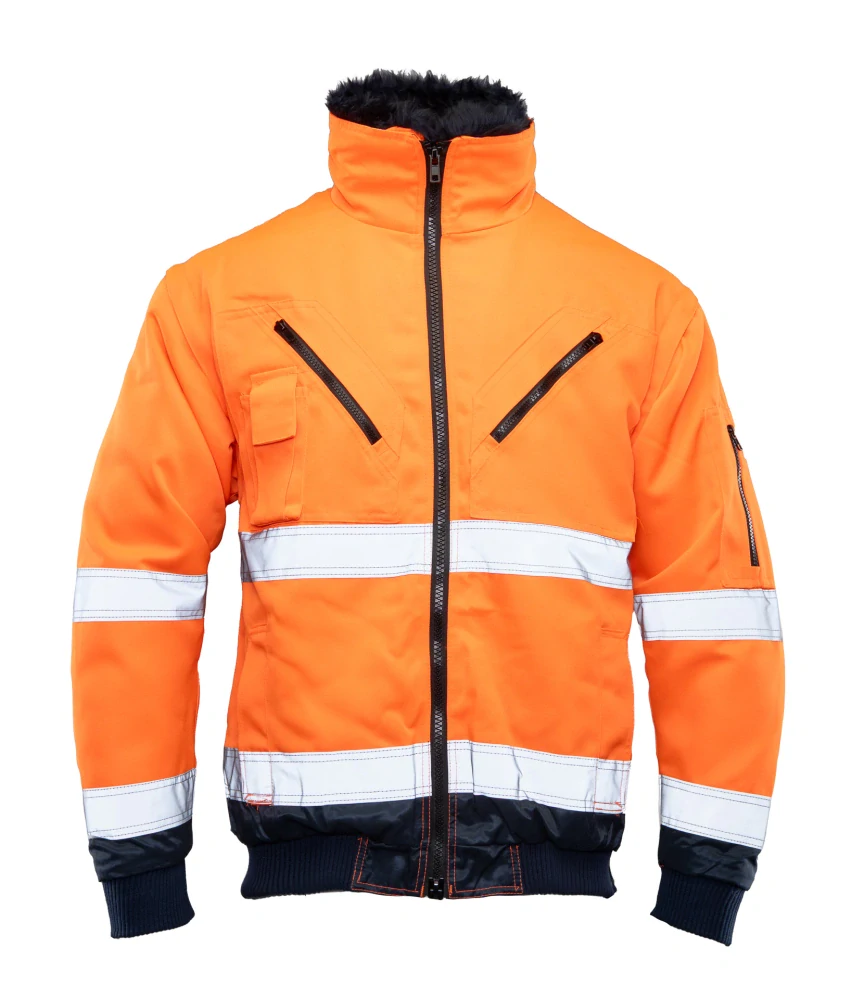 Polstar BOMBER 3V1 HI-VIS reflexná zimná bunda Orange/Blue