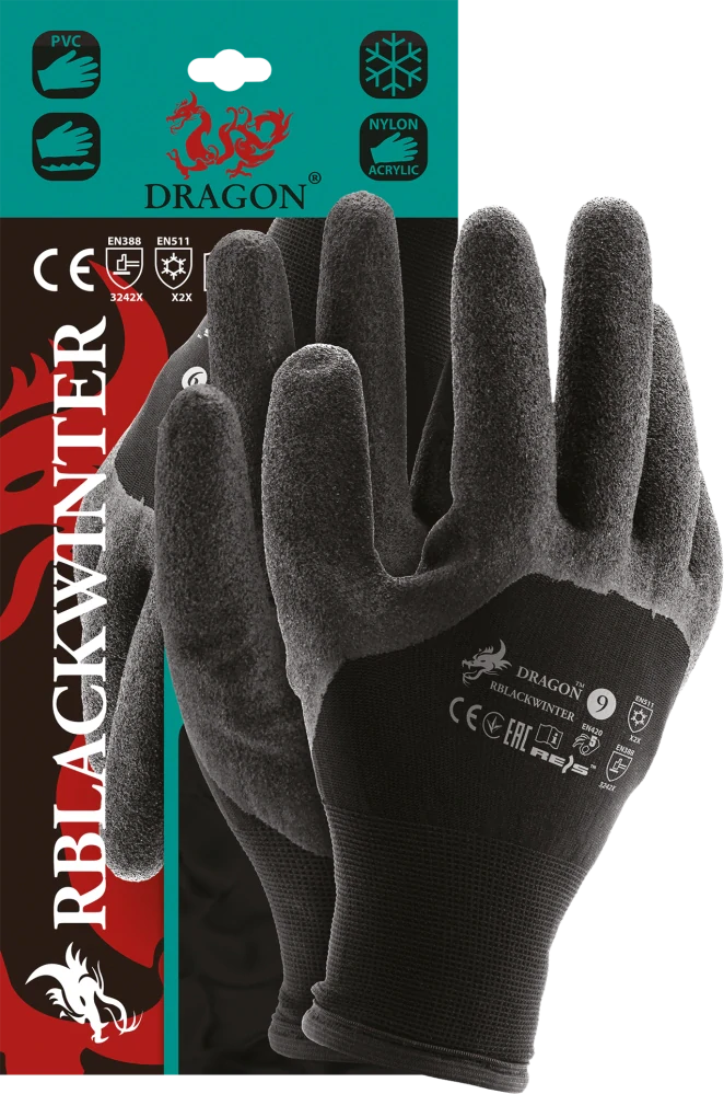 Reis RBLACKWINTER vysoko odolné rukavice 8-11