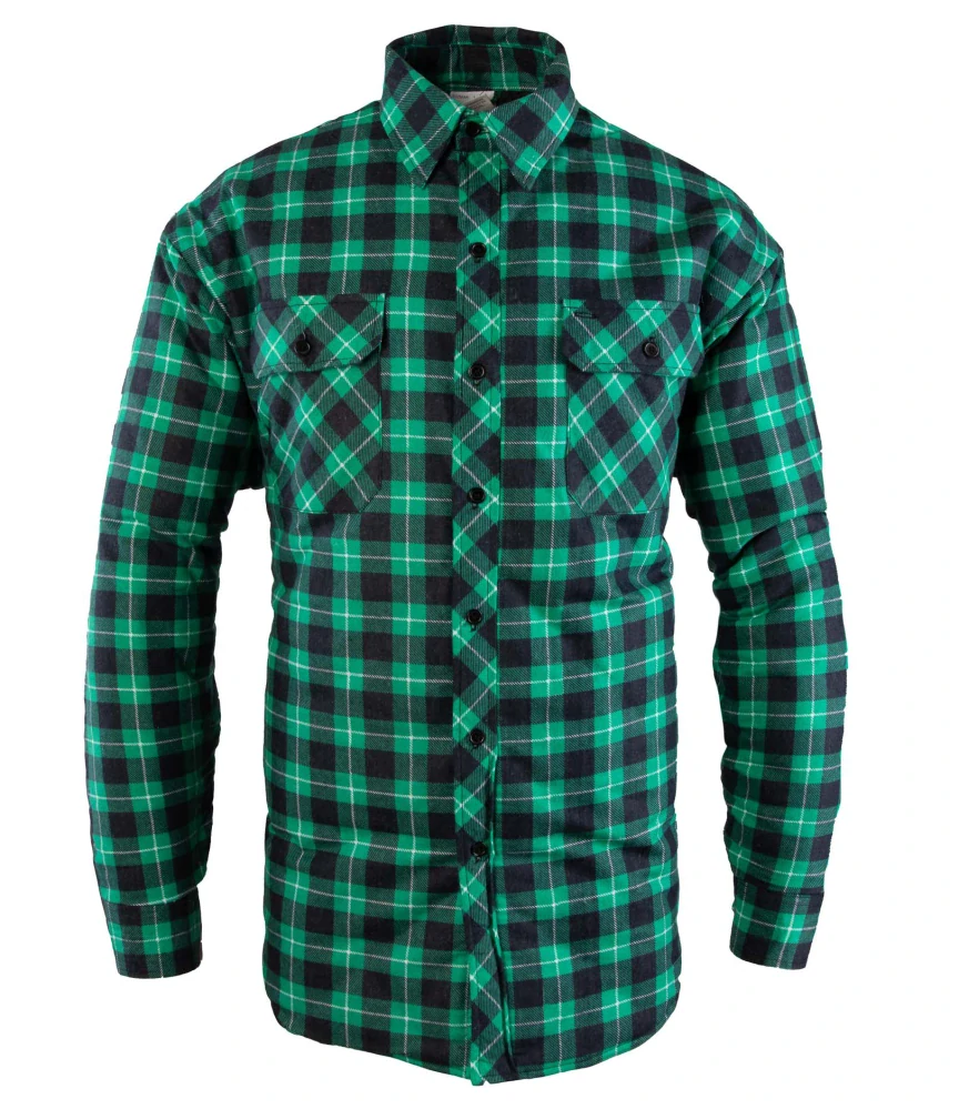 Polstar BONO zateplená flanelová košeľa green