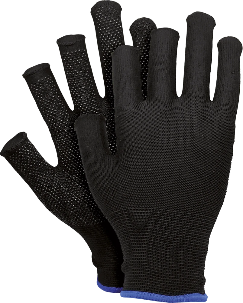 Reis POLFINGER rukavice s PVC bodky black 6-10