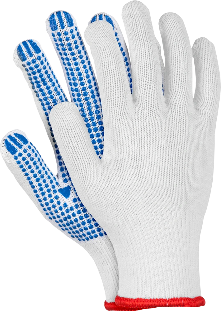 Reis ROOT WN rukavice s PVC bodkami white/blue 8-10