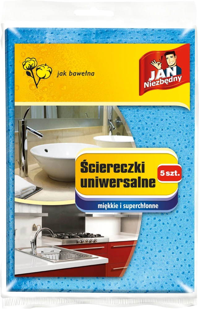Jan Niezbedny Univerzálna bavlnená utierka 5 ks modrá
