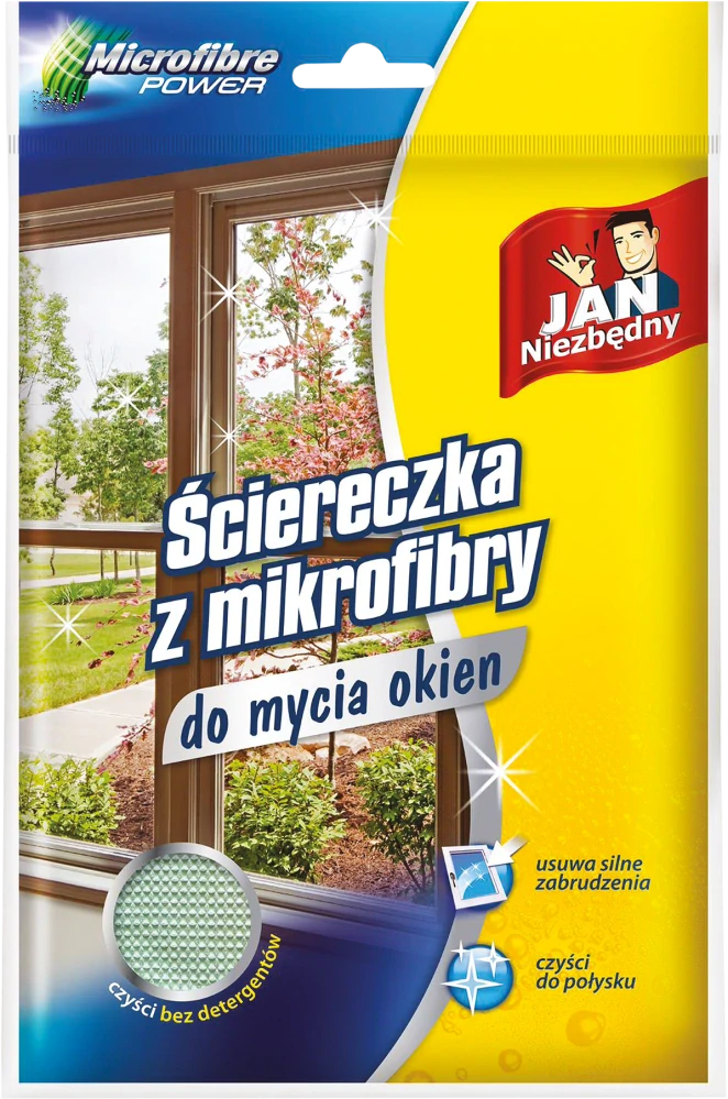 Jan Niezbedny OKN utierka z mikrovlákna na okná zelená 40X40