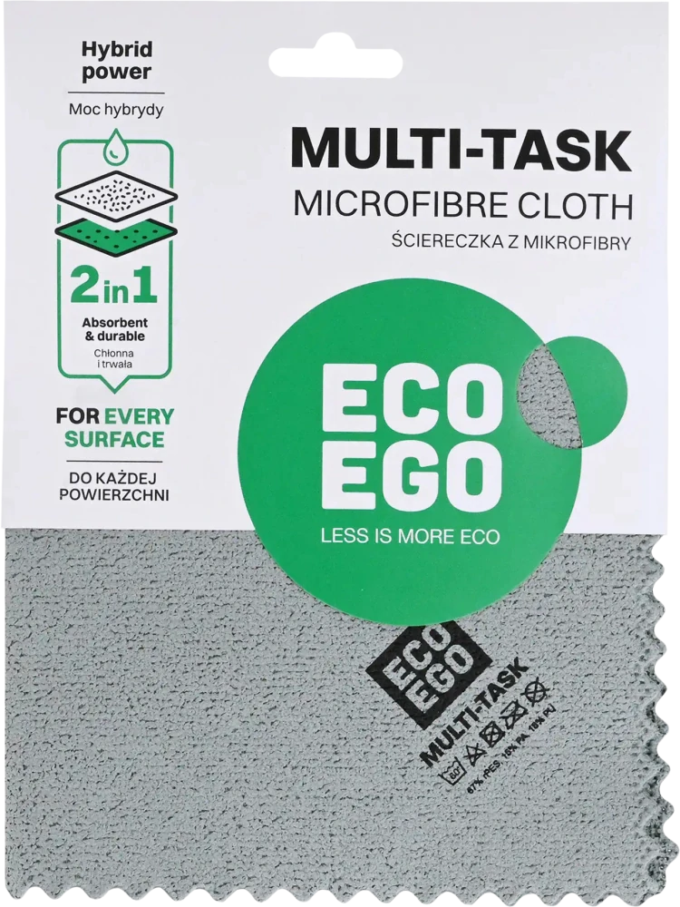 York Multi Task Multifunkčná handrička z mikrovlákna 2V1 sivá 35x35 cm