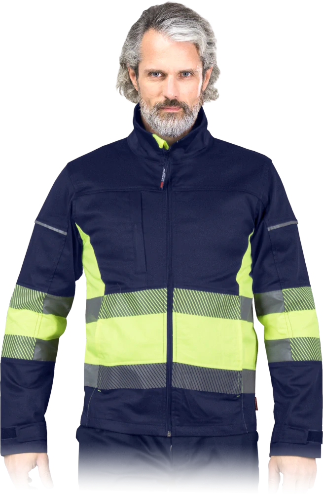 Reis BAX GY elastická mikina modrá/žltá