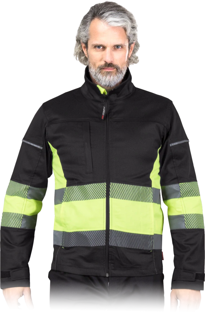 Reis BAX BY elastická mikina čierna/žltá