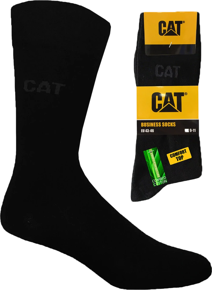 Caterpillar Cat Socks Business 5 PACK čierne