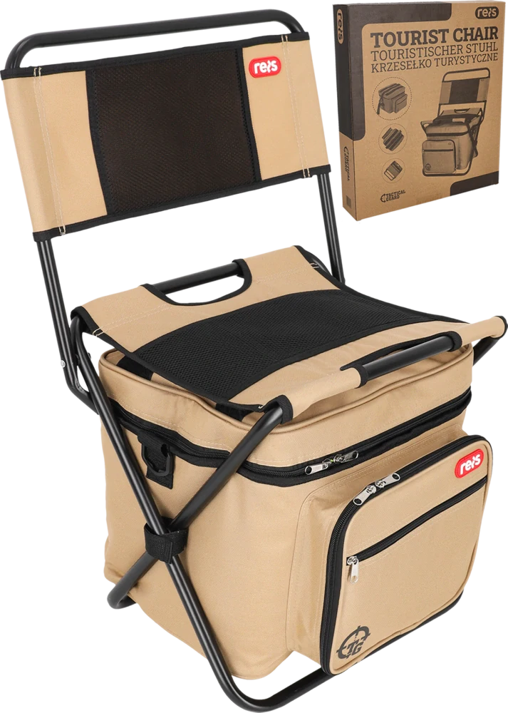 Tactical Guard CH175B Skladacia kempingová stolička 2v1 Begie