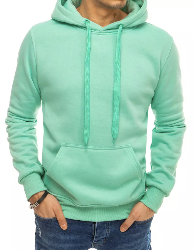 Pánska mikina s kapucňou mätová Dstreet BX4946 XL