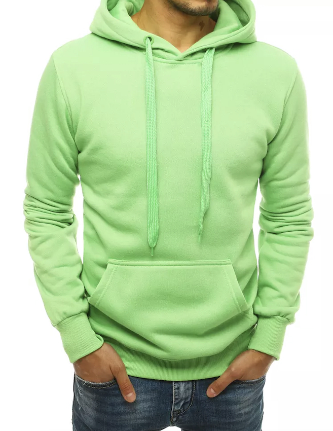 Pánska mikina s kapucňou mintová Dstreet BX5082 L