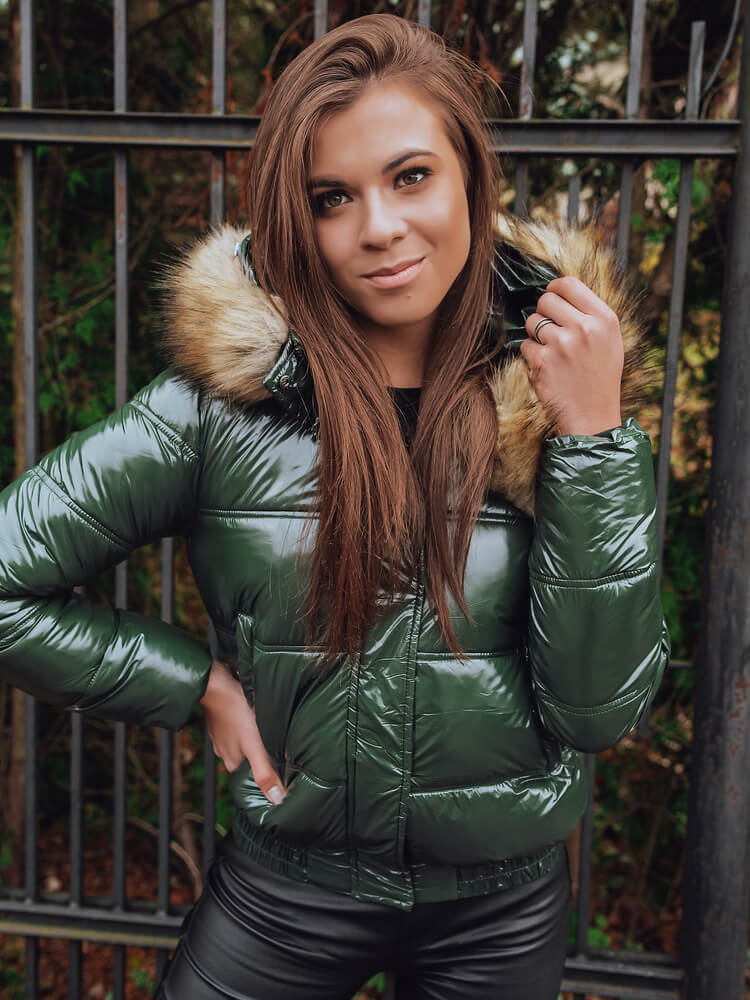 Dámska bunda FELLISA zelená Dstreet TY2459 M/38