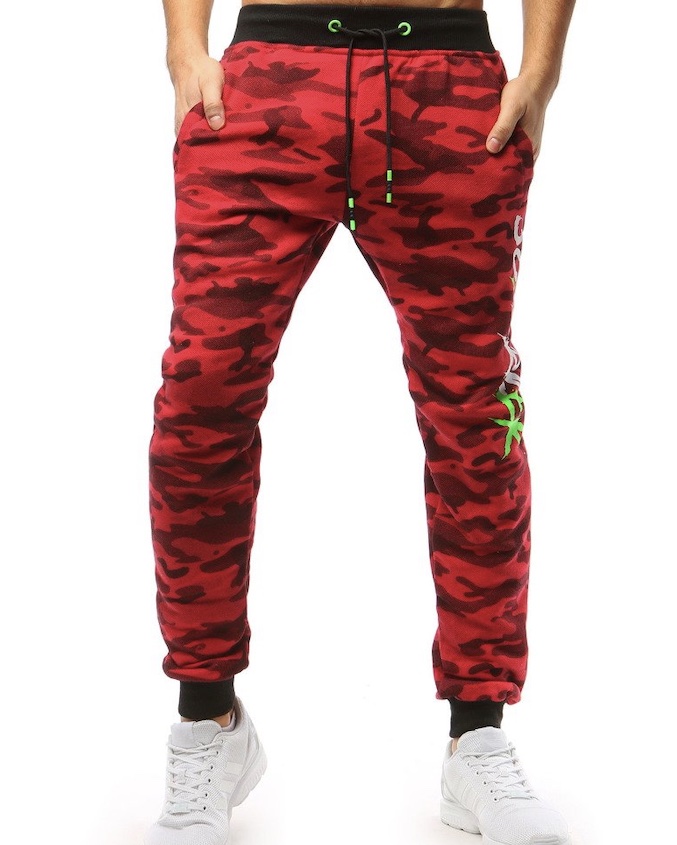 Pánske tepláky moro červené Dstreet UX3514 L