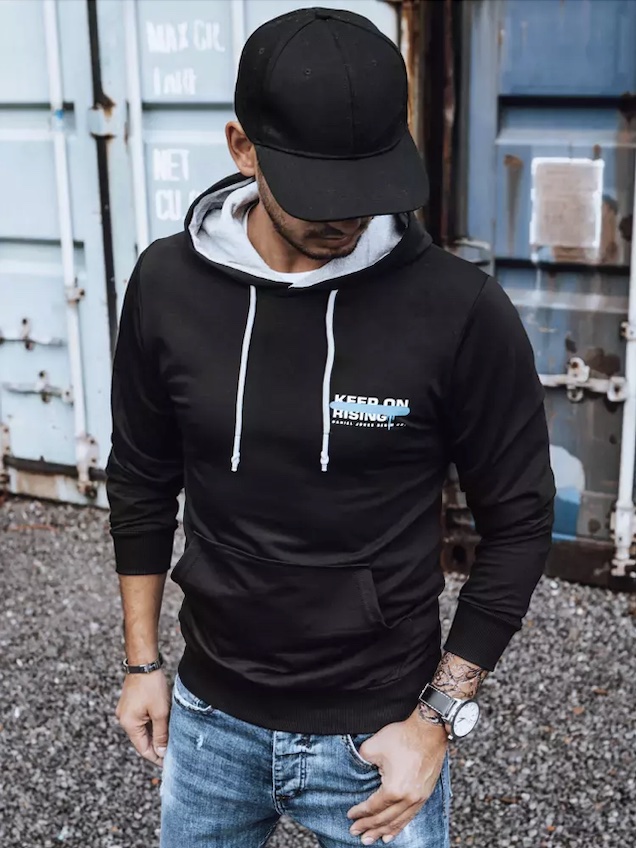 Dstreet pánska mikina BX5382 čierna XXL