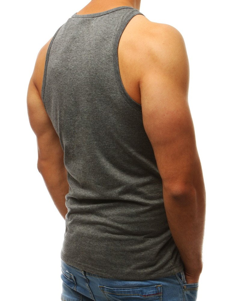 Pánské tričko bez rukávů šedé Dstreet RX3588