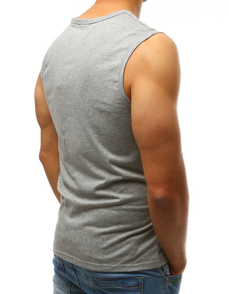 Pánské tričko bez rukávů světle šedé Dstreet RX3498