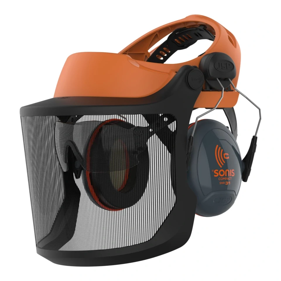 JSP ADB28A-300-800 tvárový štít EVOGuard® M2 s chráničmi sluchu a okuliarmi