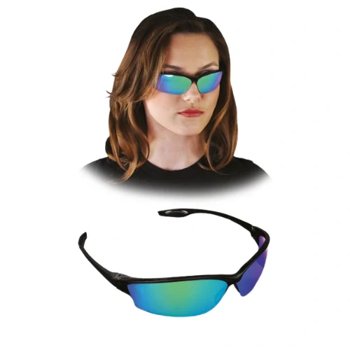 Mcr Safety LAW MNB okuliare modré zrkadlovo čierne