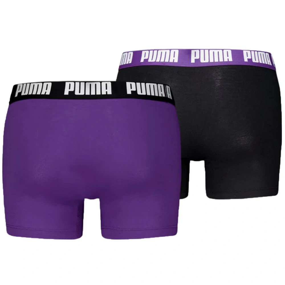 Puma Everyday Basic 938320 14 Boxer 2 Pack fialová/černá