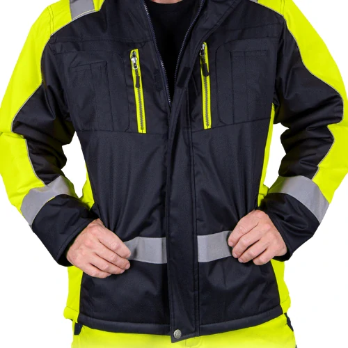 Leber&Hollman ASKER BSE reflexná zimná bunda čierna/žltá