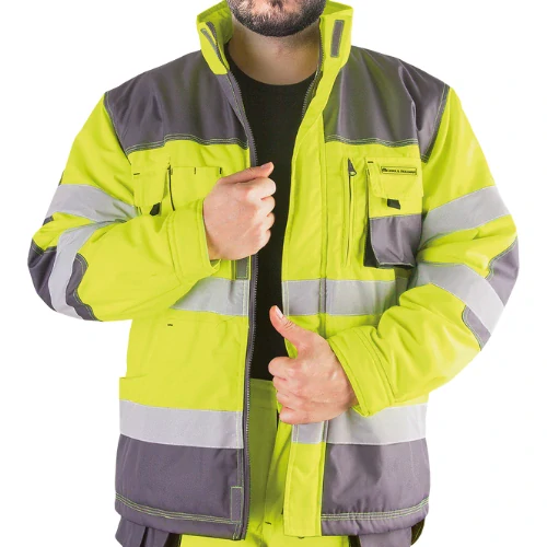 Leber&Hollman FORMEN YSB reflexná zateplená bunda tkaná žltá