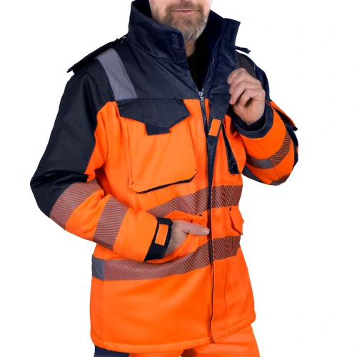 Leber&Hollman JAC WINTER reflexní zimní bunda oranžová