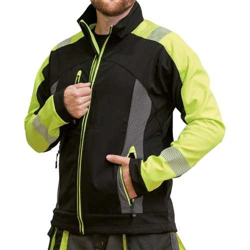 Leber&Hollman SHELLVIS softshellová bunda čierna/žltá