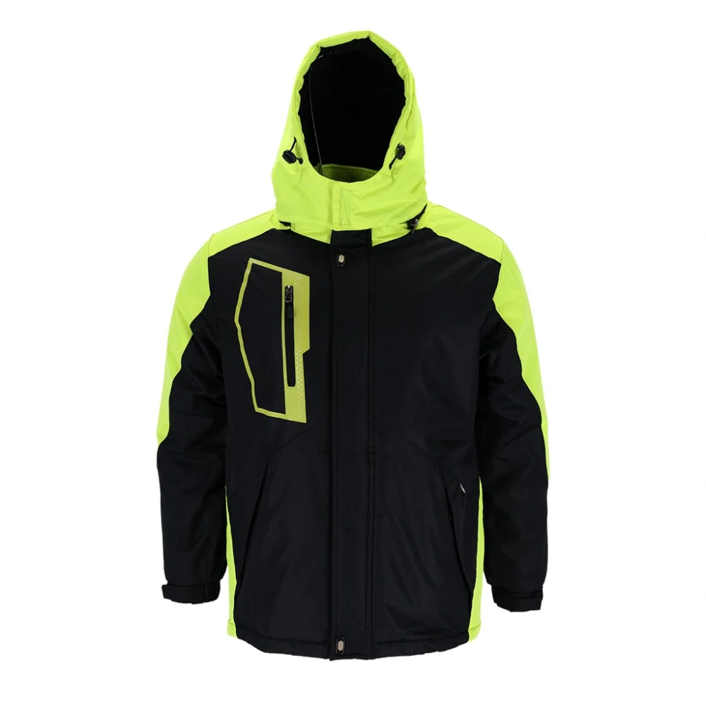 Reis HOLM BY reflexná zimná bunda čierna/žltá