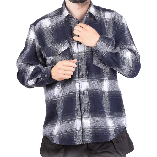 Reis KFLUX zimná flanelová košeľa navy blue