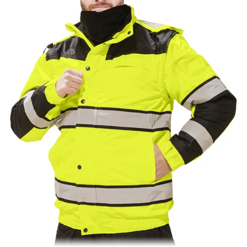 Reis MILLING YB 2v1 reflexná zateplená bunda žltá