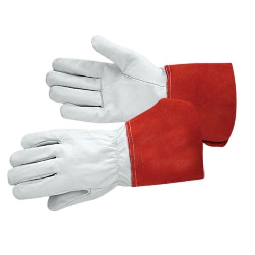 Madeva AX-LAMPAR zváracie rukavice biela/červená 10