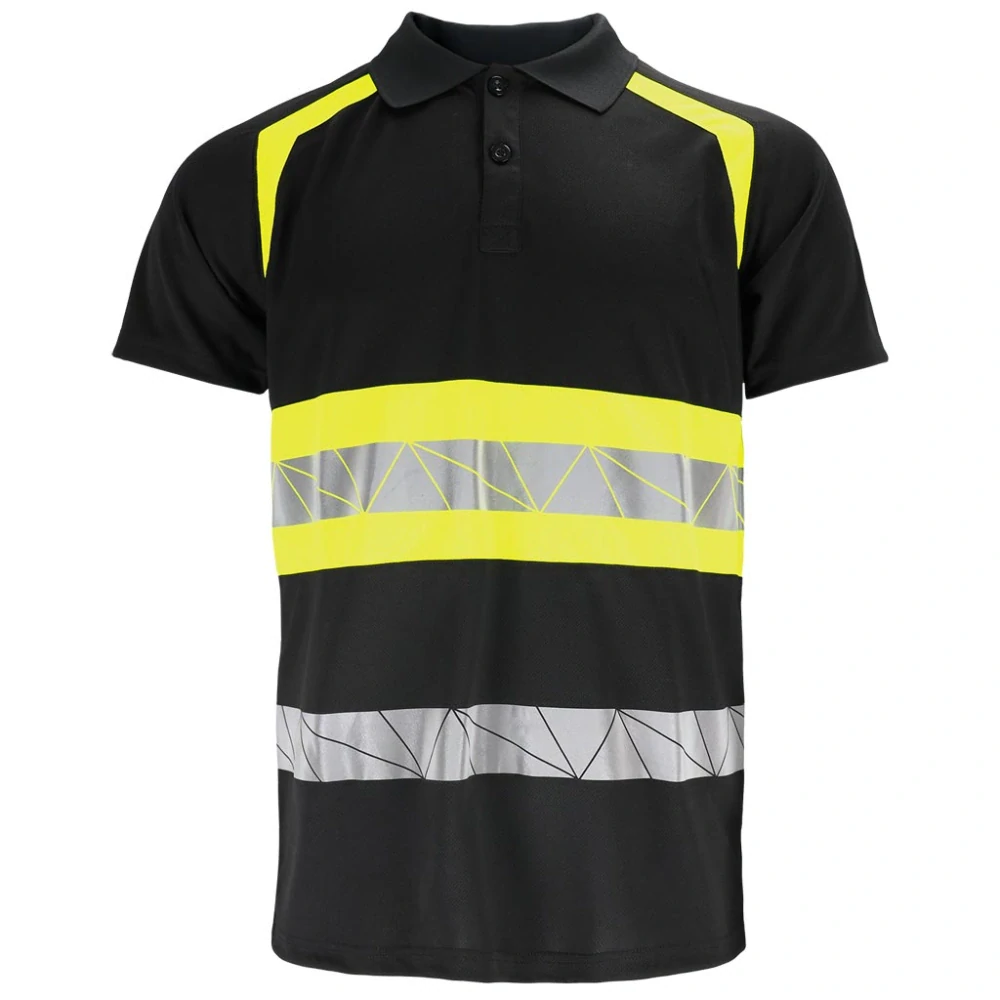 Leber&Hollman RAUTEX PS Polo Tričko HI-VIS Black/Yellov